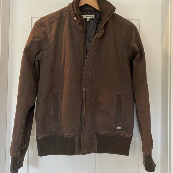 Rip Curl Taupe/Brown Casual Bomber Jkt Sz 10 - Picture 4 of 8